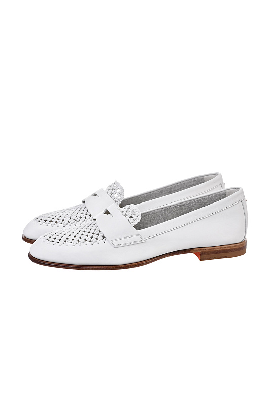 Лоферы SANTONI Белый Женский WUSG72100HAFSYWEI50 Лоферы SANTONI Белый Женский WUSG72100HAFSYWEI50