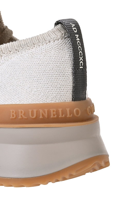 Кроссовки BRUNELLO  CUCINELLI Белый Мужской MZUKISO250