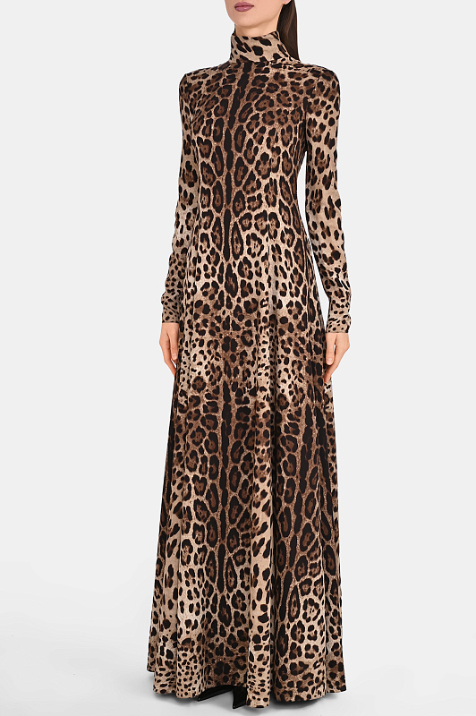 Платье DOLCE & GABBANA  Леопардовый Женский F612KT FSADD