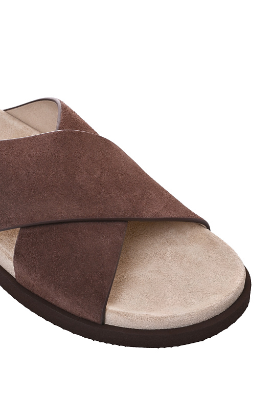 Пантолеты BRUNELLO  CUCINELLI Коричневый Мужской MZUSOLY327