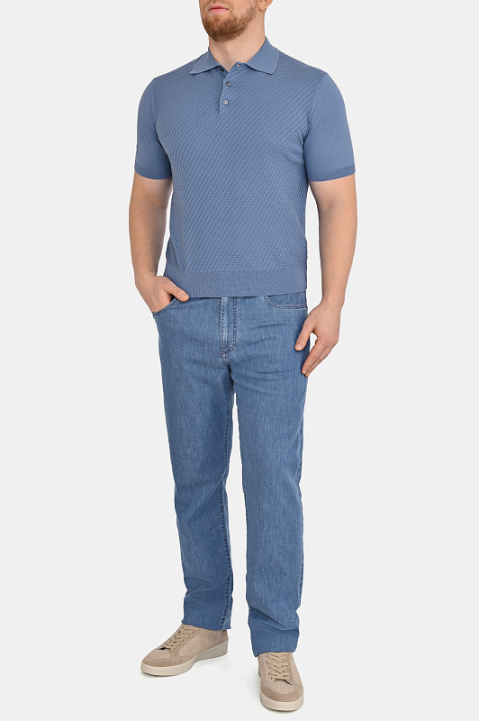 Поло CANALI Голубой Мужской C0127MK02466