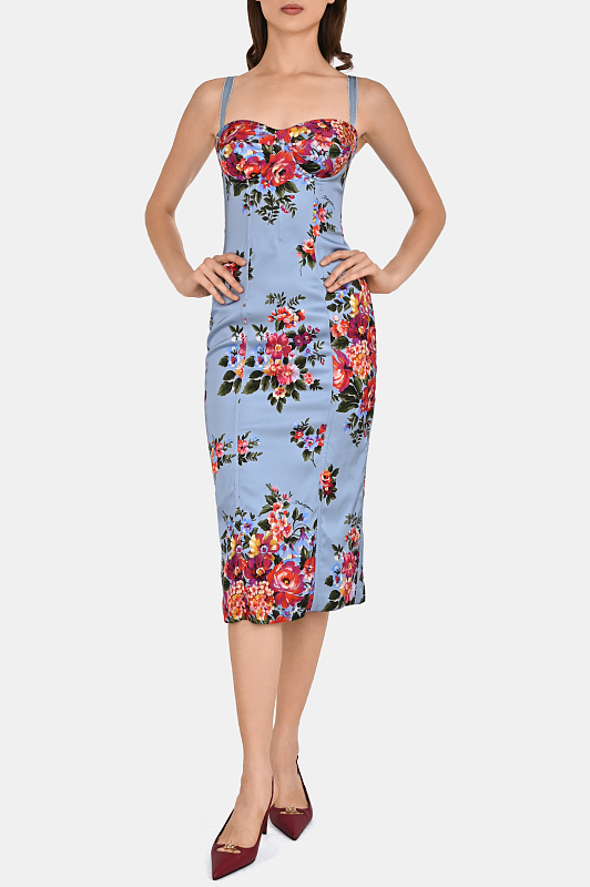 Платье DOLCE & GABBANA  Голубой Женский F60DGTFSICE