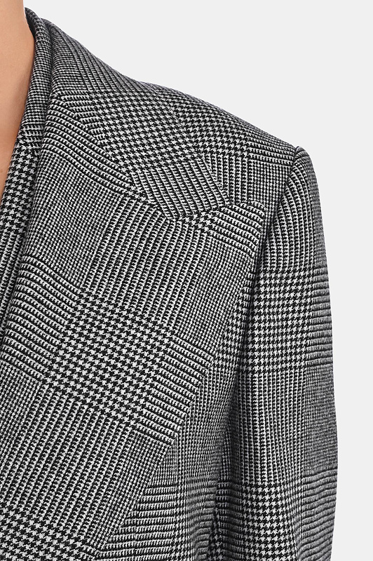 Удлинённый жакет в клетку DOLCE & GABBANA  Черно-белый Женский F2JCBT FQ2O5