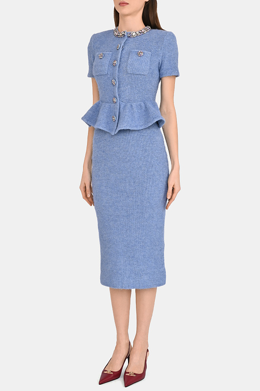 Платье SELF PORTRAIT  Голубой Женский RS26106MBL