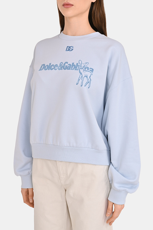 Свитшот DOLCE & GABBANA  Голубой Женский F9Q92Z GDDM6