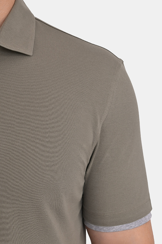 Поло BRUNELLO  CUCINELLI Оливковый Мужской ME8543966