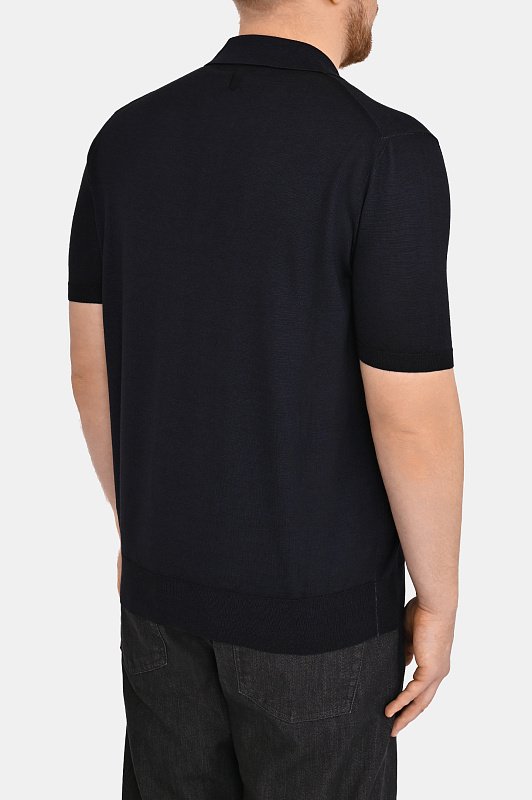 Поло CANALI Темно-синий Мужской C0127MX01165