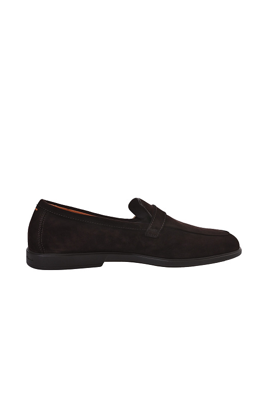 Замшевые лоферы с пряжкой SANTONI Темно-коричневый Мужской MGAG19041SMOSEAAT60 Замшевые лоферы с пряжкой SANTONI Темно-коричневый Мужской MGAG19041SMOSEAAT60