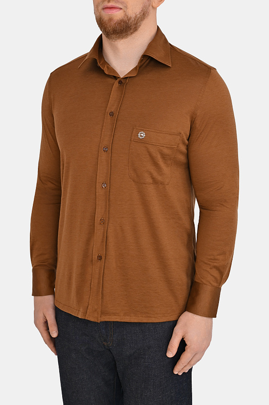 Рубашка STEFANO RICCI Коричневый Мужской CJ007302 TE3100