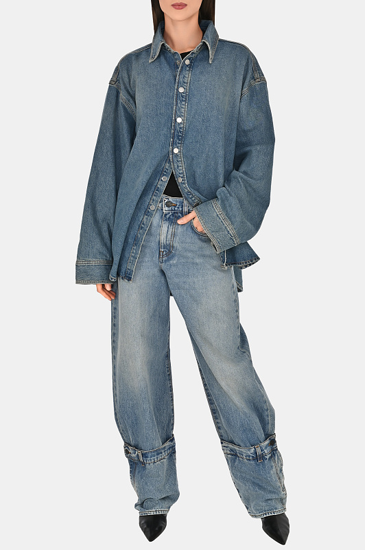 Широкие джинсы HAIKURE Голубой Женский HEW03343DF095L