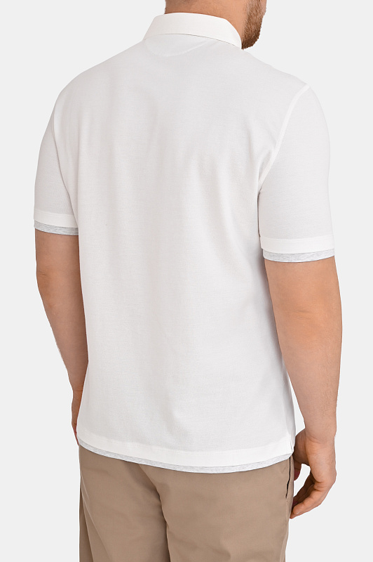 Поло BRUNELLO  CUCINELLI Белый Мужской ME8543966