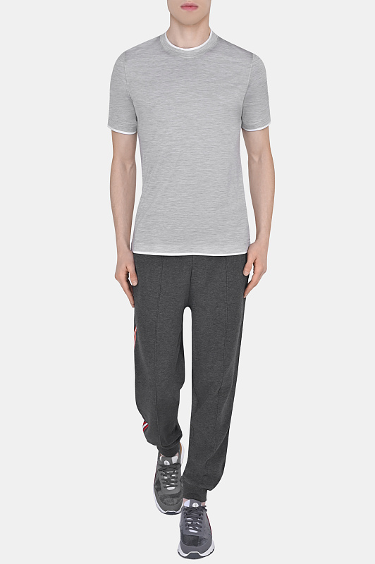 Футболка BRUNELLO  CUCINELLI Серый Мужской MTS467427