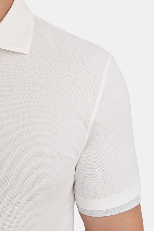 Поло BRUNELLO  CUCINELLI Белый Мужской ME8543966