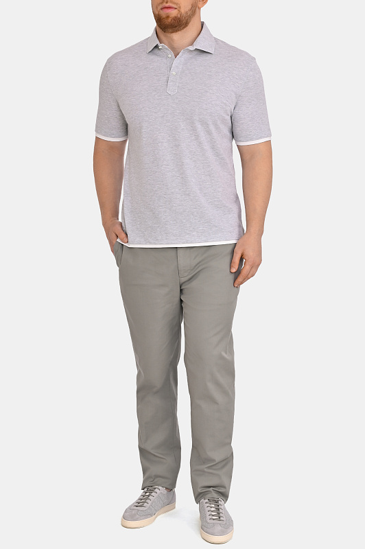 Поло BRUNELLO  CUCINELLI Серый Мужской ME8543966