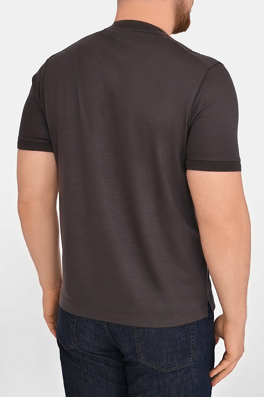 Футболка CANALI Темно-коричневый Мужской T0908 MJ02338