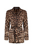 Леопардовый жакет с поясом DOLCE & GABBANA  Леопардовый
