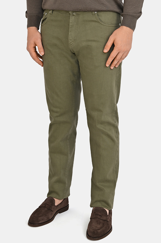 Джинсы зеленые KITON Зеленый Мужской UPR005RK0109L