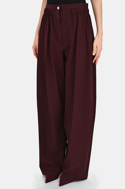 Брюки SPORTMAX Бордовый Женский QUITO 2522136022600