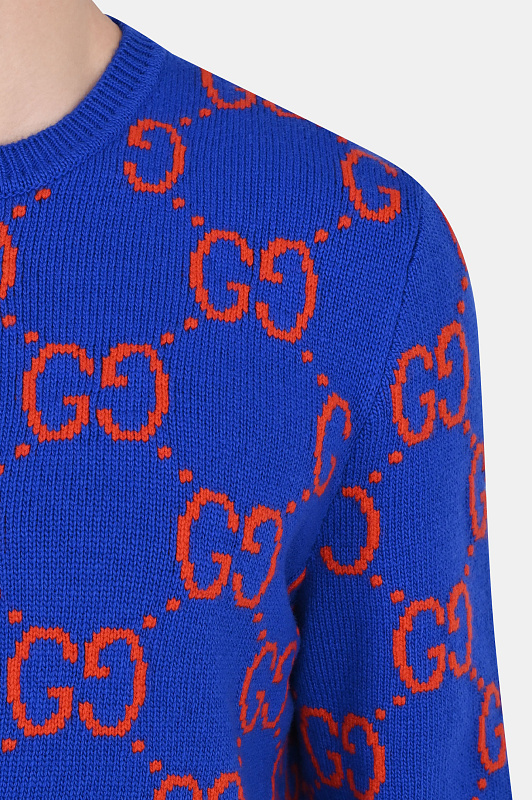 Свитер GUCCI Синий Мужской 674042 XKB3V