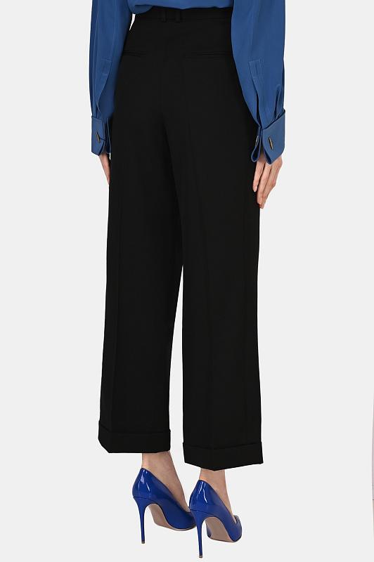 Брюки SAINT LAURENT  Черный Женский 691700 Y512W 1000