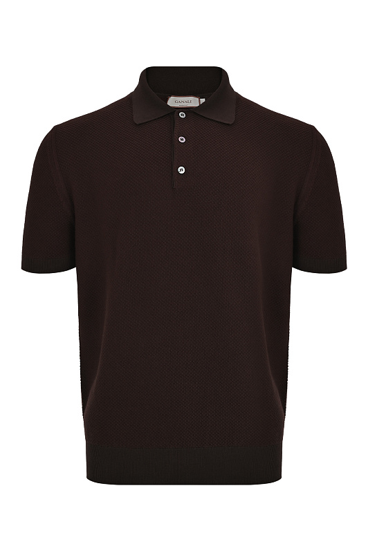 Поло CANALI Темно-коричневый Мужской C0127MK02461 Поло CANALI Темно-коричневый Мужской C0127MK02461