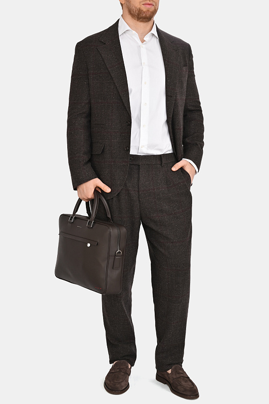 Костюм BRUNELLO  CUCINELLI Темно-коричневый Мужской MV464LDTH