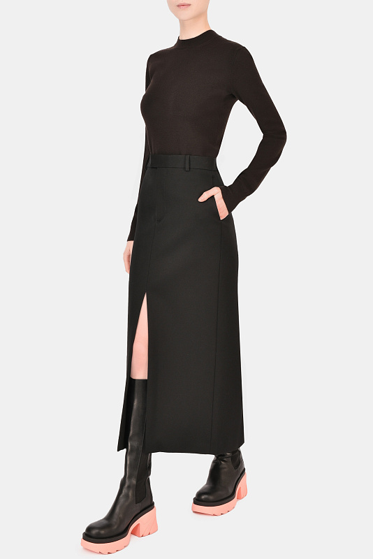 Юбка BOTTEGA VENETA Черный Женский 659561 VKIS0