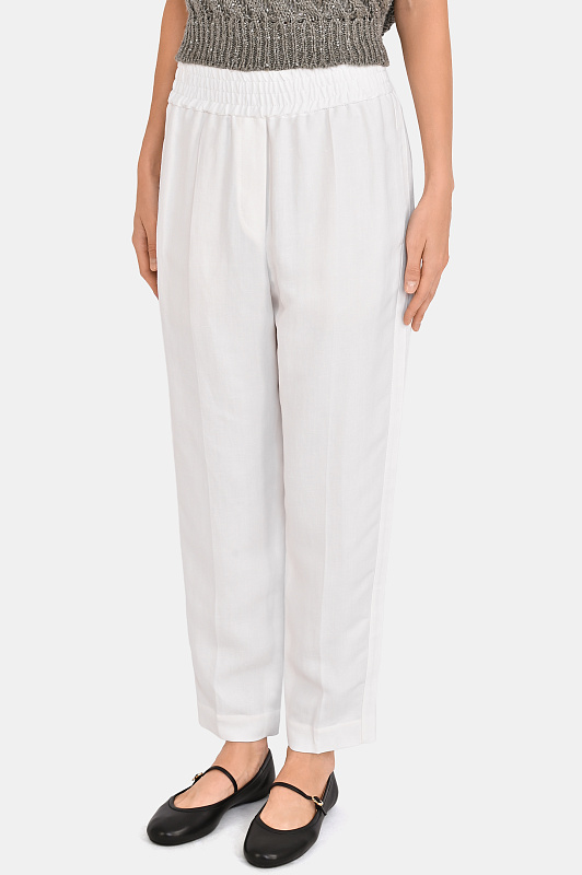 Брюки BRUNELLO  CUCINELLI Белый Женский MH126P7197