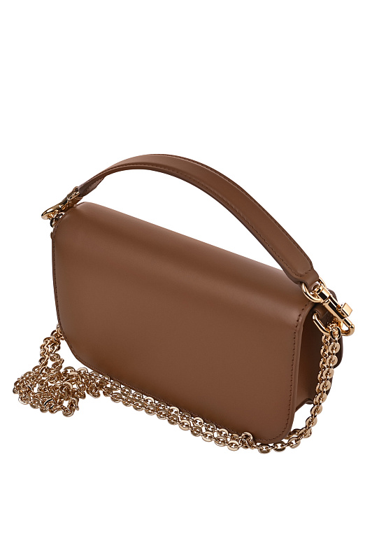 Кожаная сумка с цепочкой DOLCE & GABBANA Коричневый Женский BB7603AW576 Кожаная сумка с цепочкой DOLCE & GABBANA Коричневый Женский BB7603AW576