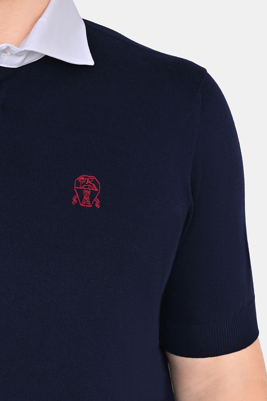 Поло BRUNELLO  CUCINELLI Синий Мужской M29201905