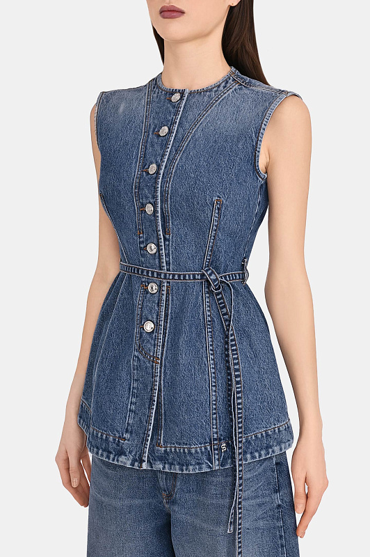 Блуза+пояс SPORTMAX Синий Женский SPDDOMINIO 2612161015600