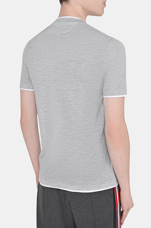 Футболка BRUNELLO  CUCINELLI Серый Мужской MTS467427