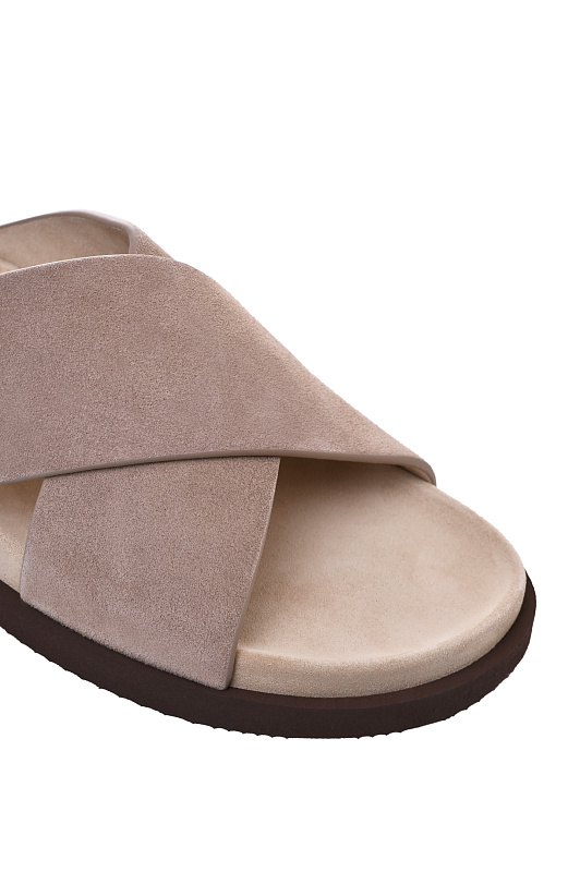 Пантолеты BRUNELLO  CUCINELLI Бежевый Мужской MZUSOLY327