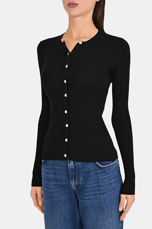 Тонкий кардиган с пуговицами DOLCE & GABBANA  Черный Женский FXVF5T JBW25