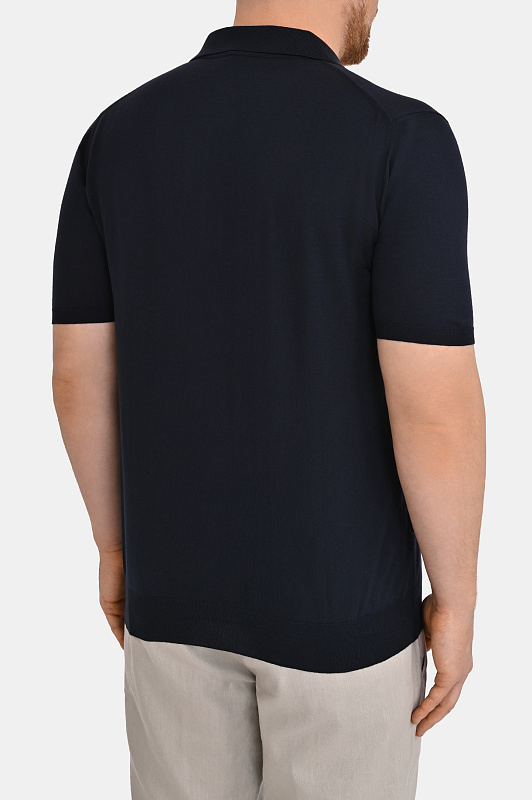 Поло KITON Темно-синий Мужской UMKX33Z60H