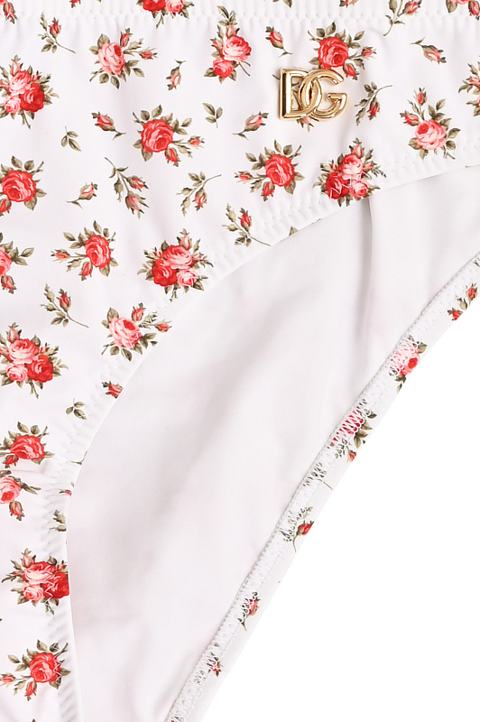 Цветочный купальник DOLCE & GABBANA  Белый Женский O8A17J ON0D1
