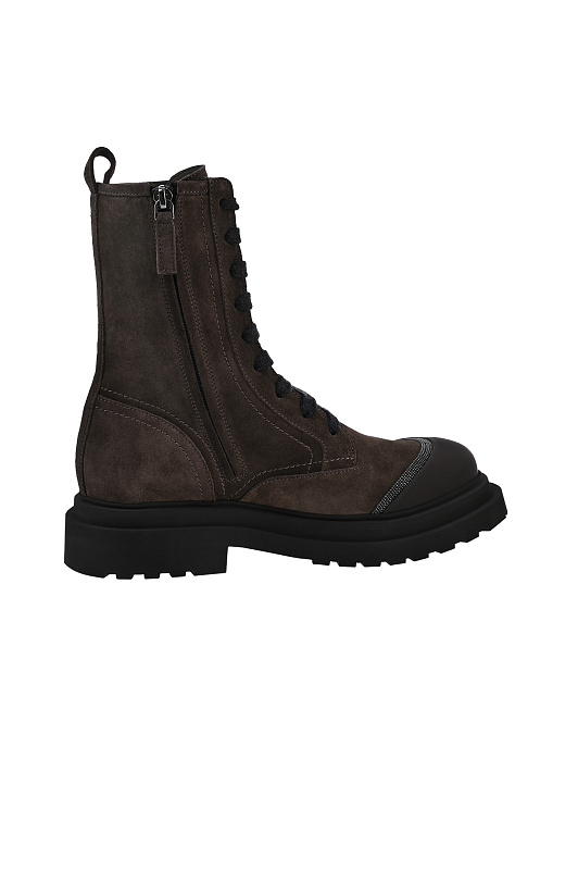 Ботинки BRUNELLO  CUCINELLI Темно-коричневый Женский MZSFGBP175