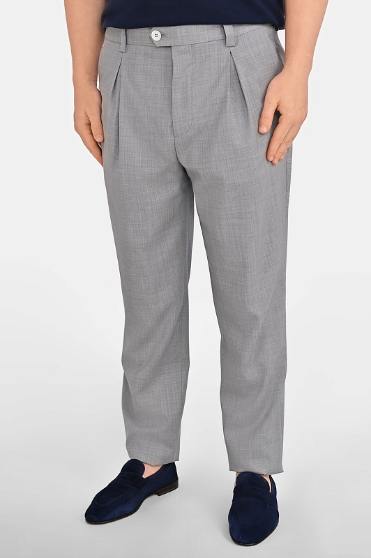 Брюки BRUNELLO CUCINELLI Серый Мужской MH2443030F Брюки BRUNELLO CUCINELLI Серый Мужской MH2443030F