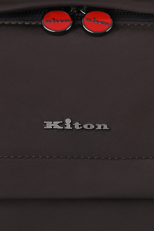 Рюкзак с кожей KITON Темно-коричневый Мужской UBA0056N012700