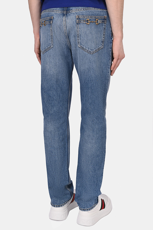 Джинсы GUCCI Синий Мужской 675701 XDBQ4