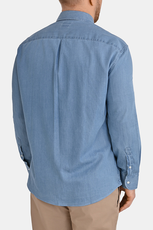 Рубашка BRUNELLO  CUCINELLI Голубой Мужской MR6830621