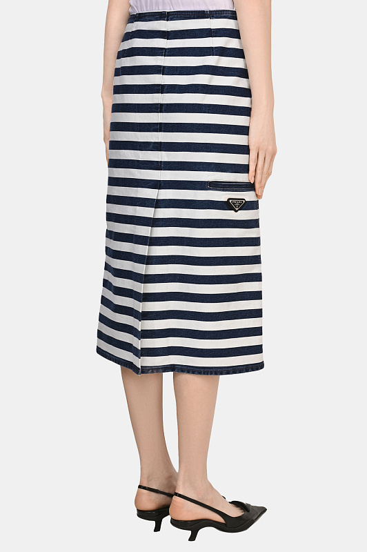 Юбка PRADA  Белый Женский GFD160 10G2