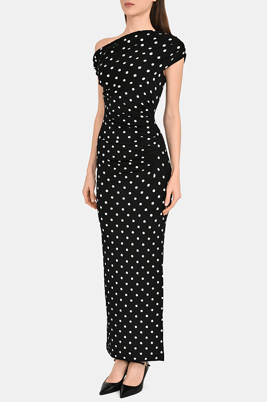 Платье SELF PORTRAIT  Черно-белый Женский RS26108MAB