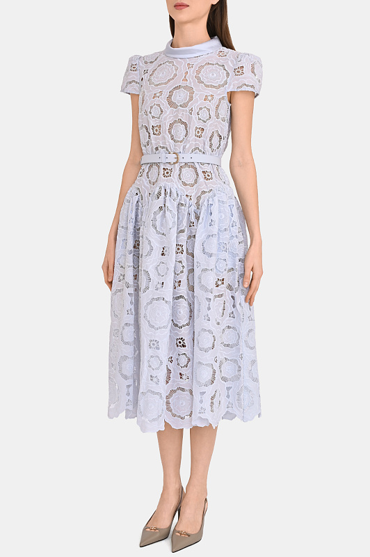 Платье+ремень SELF PORTRAIT  Голубой Женский RS26167MBBL