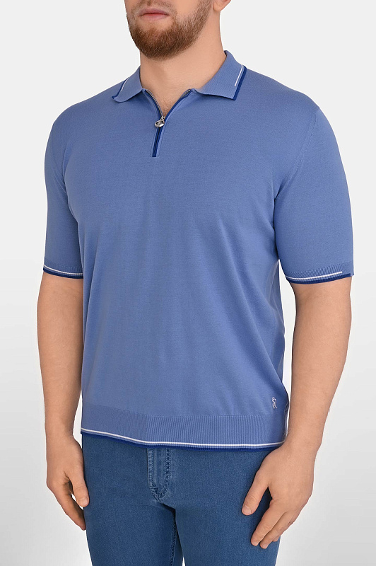 Поло STEFANO RICCI Голубой Мужской K313051P31 F26146