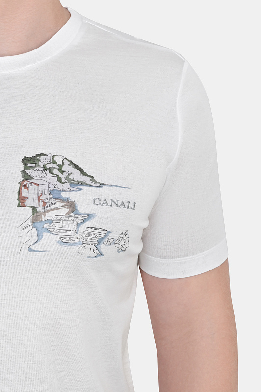 Футболка CANALI Белый Мужской MJ01908 T0003
