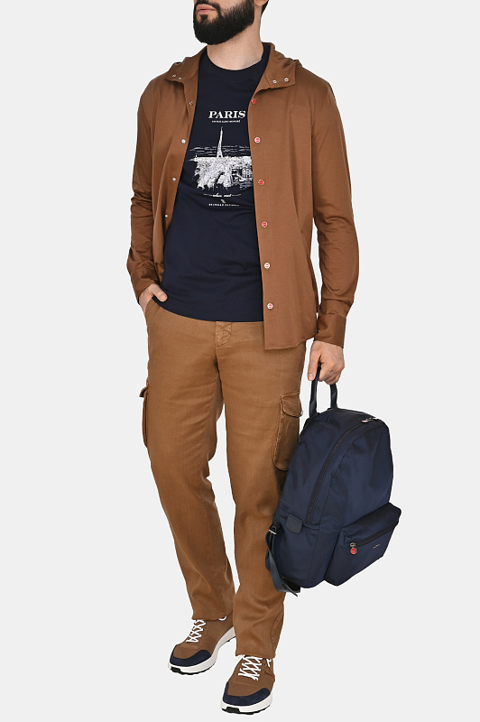 Рюкзак KITON Темно-синий Мужской UBA0084N012210