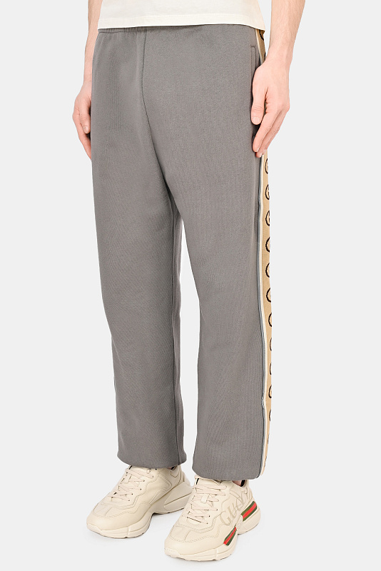 Брюки спорт GUCCI Серый Мужской 630713 XJBUW