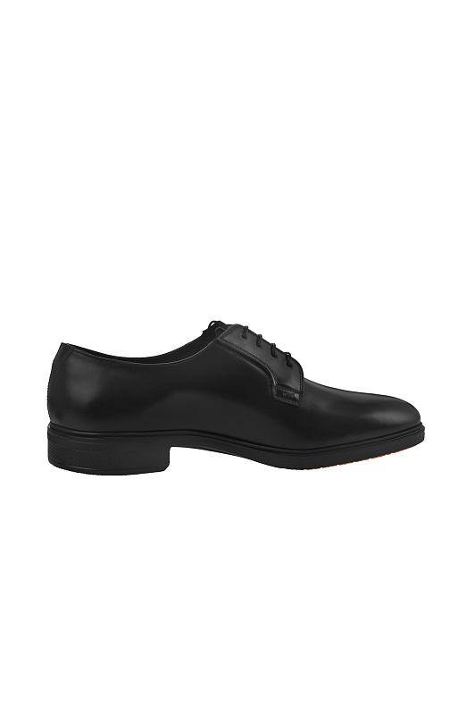 Гладкие дерби на шнуровке SANTONI Черный Мужской MGEG19291NEAXNTGN01