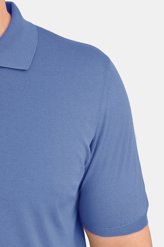 Поло KITON Голубой Мужской UMKX33Z624